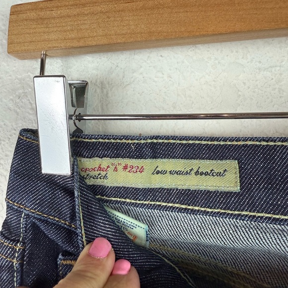 Coh citizens of humanity vintage Y2K bootcut jeans embroidered crocheted 26 long - Picture 4 of 9